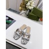 Gucci GG snake skin slippers