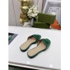 Gucci green GG slippers