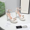 Gucci gold white high heels 13cm