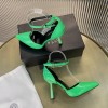 Versace green patent leather heels