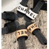 Chanel logo slippers ( white/ beige/ black)