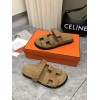 Hermes Chypre brown suede sandal
