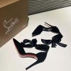 CHRISTIAN LOUBOUTIN CL Torrida Silk Bow Red Sole Pumps