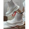 Alexander McQueen Boots Leather in White