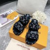 Louis Vuitton Flatforms denim blue/ black