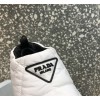 Prada padded nylon white short boot