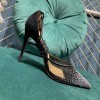 Christian Louboutin Black Mesh Follies Strass heels