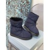 Prada padded nylon sherling blue boot