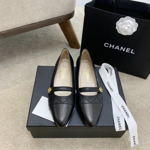 Chanel black flats