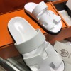 Hermes Chypre all white sandal