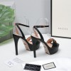 Gucci gold black high heels 13cm