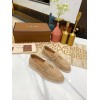 Lora Piana beige suede flats