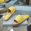 Prada Yellow Espadrille Slides