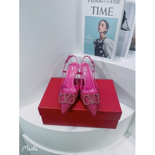 Valentino pink crystal heels