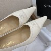 Chanel white heels