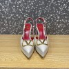 Valentino Garavani VLogo White Slingback Heels 10cm