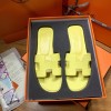 Hermes yellow slippers