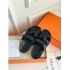 Hermes Chypre black sandal