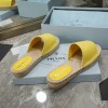 Prada Yellow Espadrille Slides