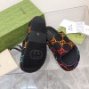 Gucci flatform colorful black slippers