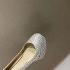 Valentino Garavani WhiteTan-Go Pump with Crystals 155mm Heels