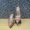 Valentino Garavani VLogo Nude Patent Slingback Heels 10cm