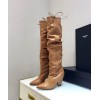 YSL brown high boots