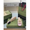Gucci GG Pink Canvas Sandals