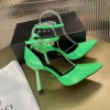 Versace green patent leather heels