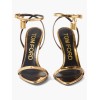 Tom Ford metallic patent leather padlock heels