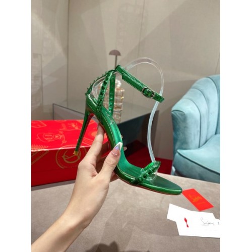 Christian Louboutin So Me 100Green Ankle Strap Heel