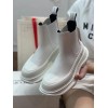 Alexander McQueen Boots Leather in White