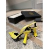 Versace La Medusa sling back yellow heels