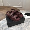 Chanel red sandals