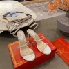 RENE Cleo embellished white leather sandals 10,5cm