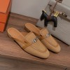 Hermes Oz brown loafers