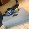 Balenciaga black heeled sandals