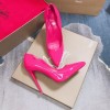 Lousboutin pink patent heel