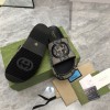 Gucci jumbo GG black platform slide sandal