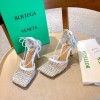 Bottega Veneta Embellished Ankle Strap White Heel