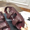 Chanel red sandals