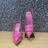 Valentino Garavani VLogo Pink Patent Slingback Heels 10cm