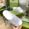 Gucci silver white flatforms