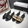 Chanel logo slippers ( white/ beige/ black)