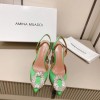 AMINA MUADDI Camelia Satin 105 Sling Heel