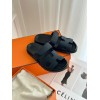 Hermes Chypre black sandal