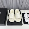 Chanel white mules slippers