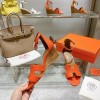Hermes orange heels