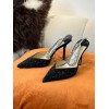 JIMMY CHOO Black Saeda 100 Hotfix Heels