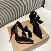 CHRISTIAN LOUBOUTIN CL Torrida Silk Bow Red Sole Pumps